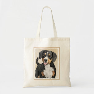Entlebucher Mountain Dog Painting - Original Art Tote Bag