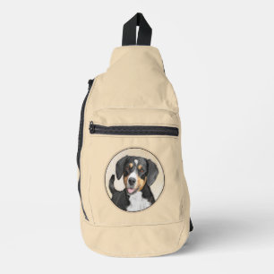 Entlebucher Mountain Dog Painting Original Dog Art Sling Bag
