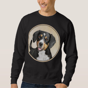 Entlebucher Mountain Dog Painting Original Dog Art Sweatshirt