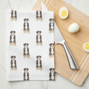 Entlebucher Mountain Dog Tea Towel
