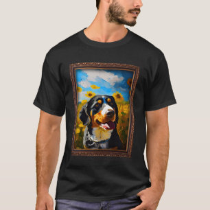 Entlebucher Mountain Painting Sunflower Flower Mom T-Shirt