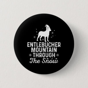 Entlebucher Mountain Through The Snow Funny Christ 6 Cm Round Badge