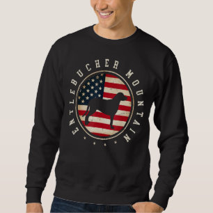 Entlebucher Mountain USA Flag 4th July Dog Mum Dad Sweatshirt