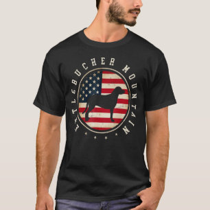 Entlebucher Mountain USA Flag 4th July Dog Mum Dad T-Shirt