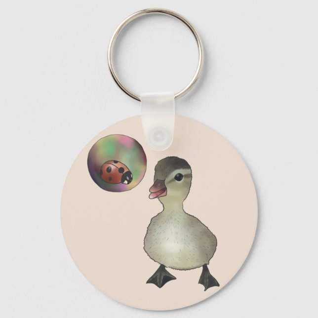 Entlein mit Seifenblase Key Ring (Front)