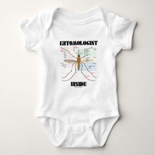 Entomologist Inside (Mosquito Anatomy) Baby Bodysuit