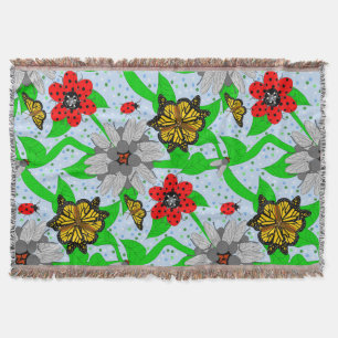 Entomologists Bouquet Throw Blanket