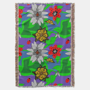 Entomologists Bouquet Throw Blanket