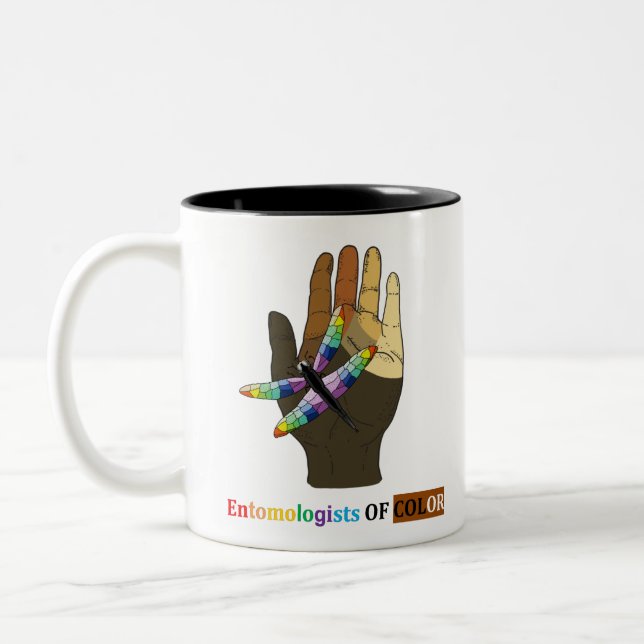 Entomologists of Color logo Two-Tone Coffee Mug (Left)