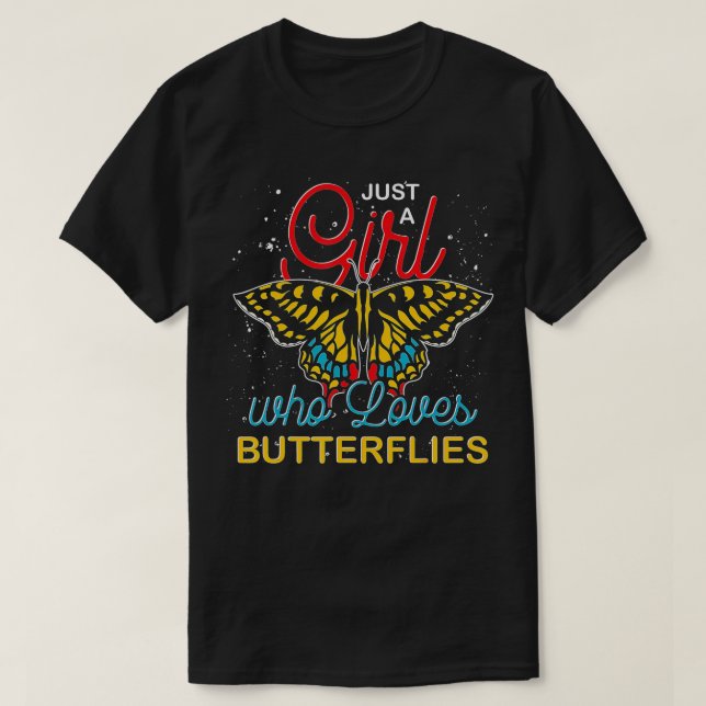 Entomology Animal Lover Women Girls Insect Butterf T-Shirt (Design Front)