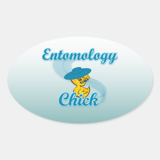 Entomology Chick #3 Oval Sticker (Front)