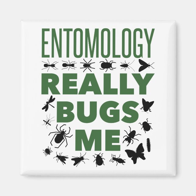 Entomology Really Bugs Me Funny Entomologist Magnet (Front)