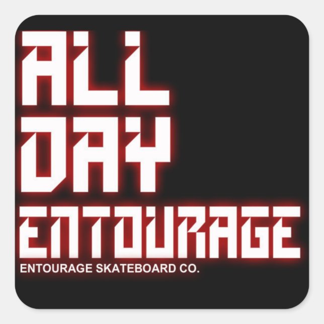 Entourage Skateboarding Sticker - SQUARE (Front)