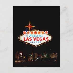 Entra Vegas Iluminado Postcard