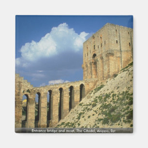 Entrance bridge and moat, The Citadel, Aleppo, Syr Magnet