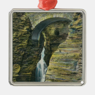 Entrance Cascade and Sentry Bridge View Metal Ornament