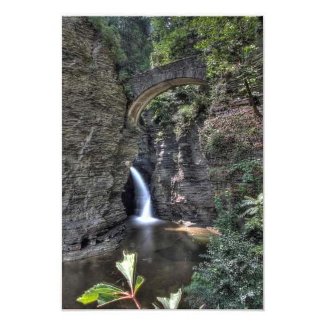 Entrance Cascade, Watkins Glen, New York. Photo Print (Front)