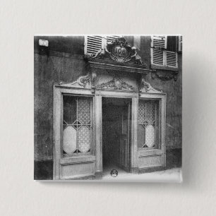 Entrance of a brothel in Paris 15 Cm Square Badge
