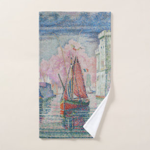 Entrance of La Rochelle Harbor, Paul Signac Hand Towel