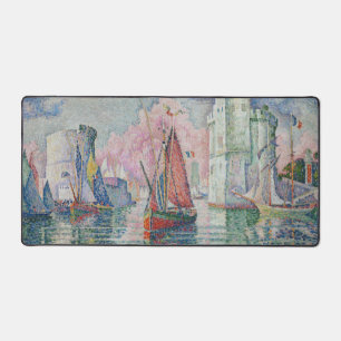 Entrance of La Rochelle Harbour, Paul Signac Desk Mat