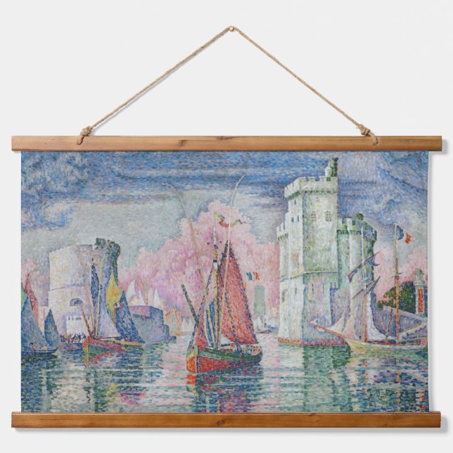 Entrance of La Rochelle Harbour, Paul Signac Hanging Tapestry (Front)