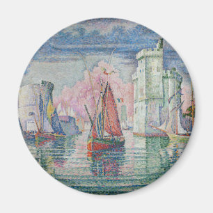 Entrance of La Rochelle Harbour, Paul Signac Magnet