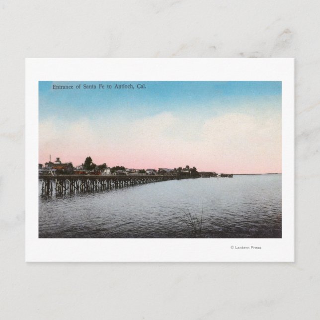 Entrance of Santa Fe RailroadAntioch, CA Postcard (Front)