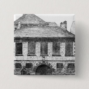 Entrance of the prison 'La Petite Force' 15 Cm Square Badge