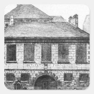 Entrance of the prison 'La Petite Force' Square Sticker