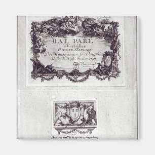 Entrance ticket for the ball in Versailles Magnet