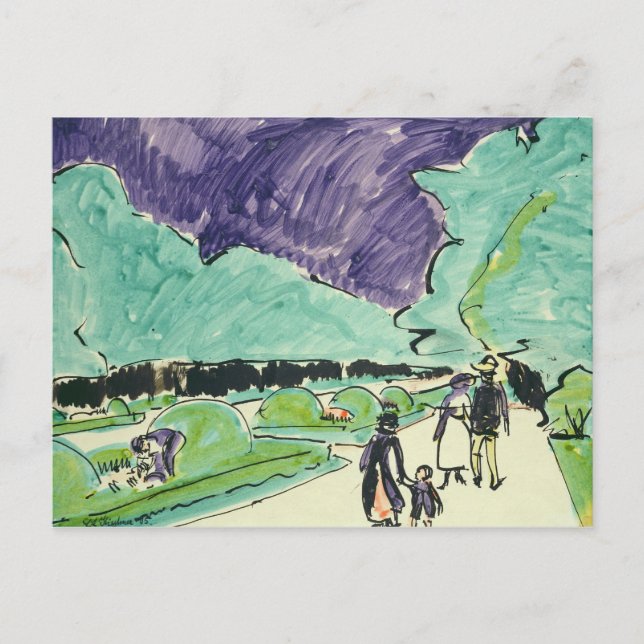 Entrance to a large garden in Dresden, 1905 Postcard (Front)