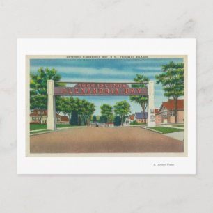 Entrance to Alexandria Bay View Postcard
