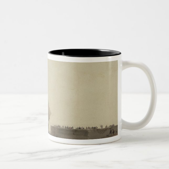 Entrance to Calais Harbour, 1829 (w/c, pen & ink, Two-Tone Coffee Mug (Right)