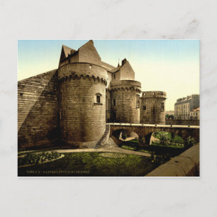 Entrance to Castle Nantes, France Postcard