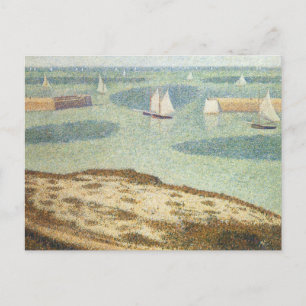 Entrance to Harbour by Georges Seurat, Vintage Art Postcard