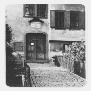 Entrance to Johann Sebastian Bach's  house Square Sticker