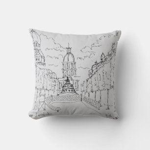 Entrance to Les Invalides, Paris, France Cushion