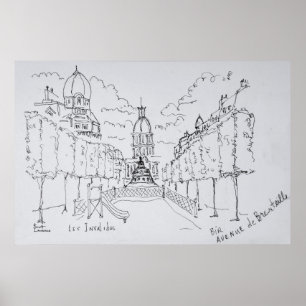 Entrance to Les Invalides, Paris, France Poster