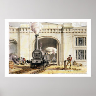 Entrance to Locomotive Engine House, Camden Town, Poster