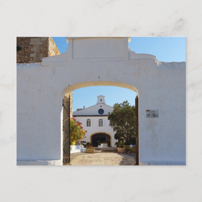 Entrance to Monte Toro Monastery - Menorca, Spain Postcard (Front)