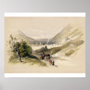 Entrance to Nablous, April 17th 1839, plate 41 fro Poster