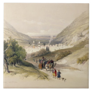 Entrance to Nablous, April 17th 1839, plate 41 fro Tile