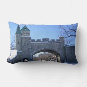 Entrance to Old Quebec City, Quebec, Canada Lumbar Cushion