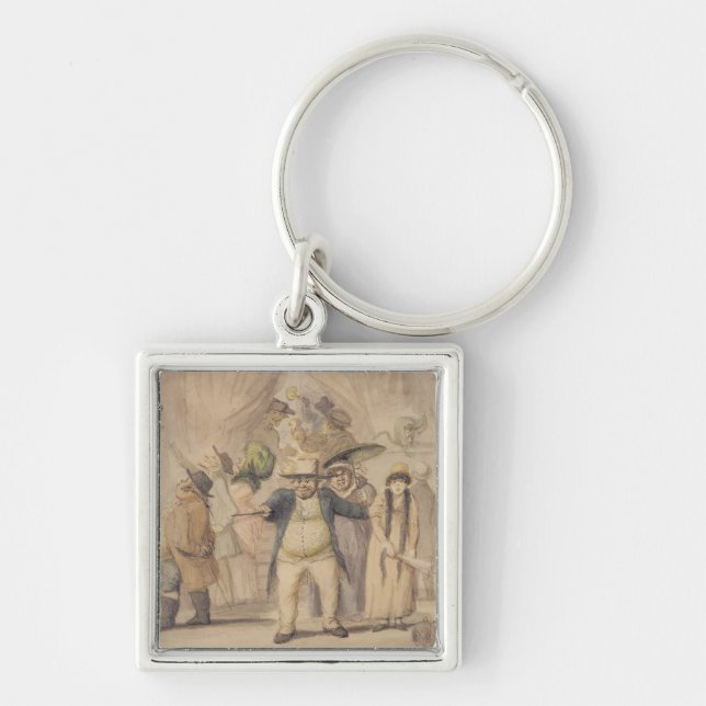 Entrance to Pidcock's Exhibition Tent at a Fair (p Key Ring (Front)