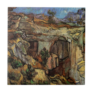 Entrance to Quarry, Saint-Remy by Vincent van Gogh Ceramic Tile