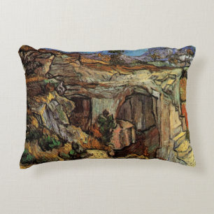 Entrance to Quarry, Saint-Remy by Vincent van Gogh Decorative Cushion