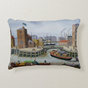 Entrance to Regent's Canal Dock Decorative Cushion