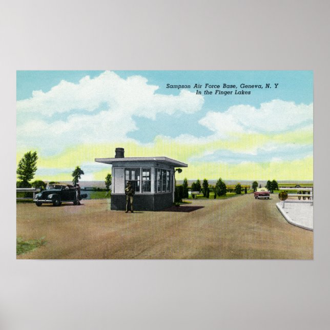 Entrance to Sampson Air Force Base View Poster (Front)