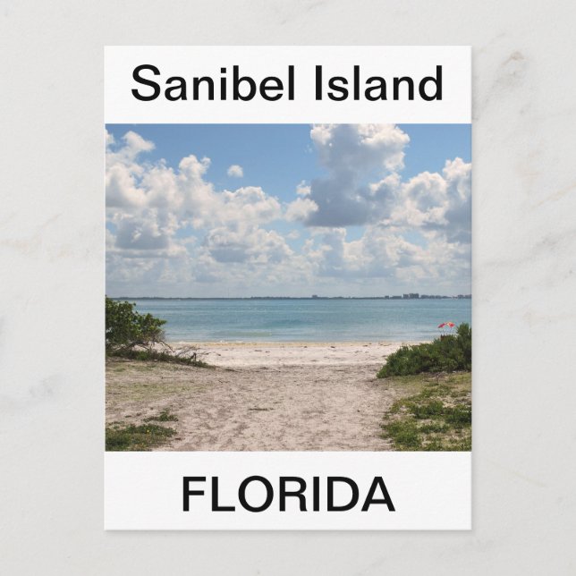 Entrance to Sanibel Beach Postcard (Front)