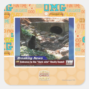 Entrance to the Dark Side Square Sticker